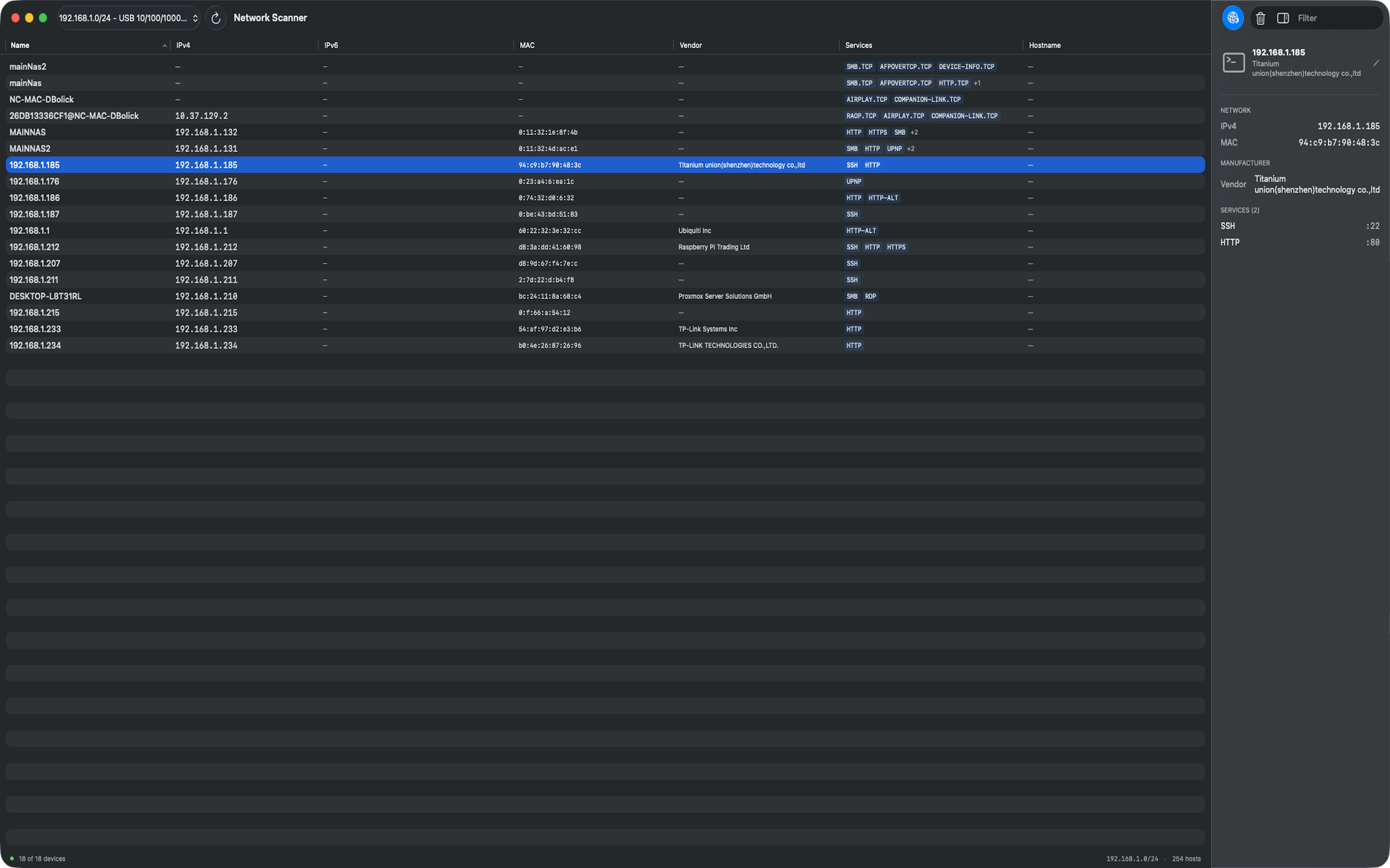 Network Atlas - Device Details Panel